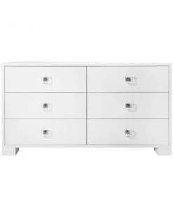 Worlds Away New Arrivals Louise Dresser White Nickel Hardware
