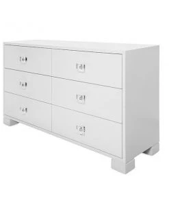 Worlds Away New Arrivals Louise Dresser White Nickel Hardware