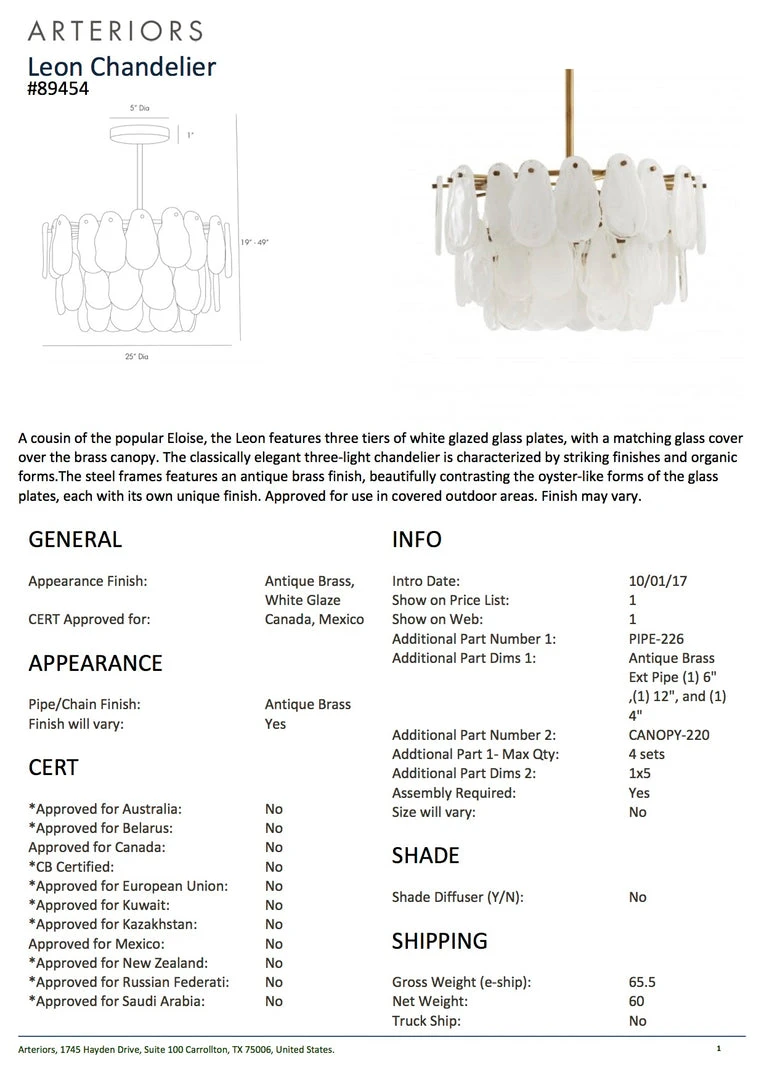Arteriors Home Leon Chandelier New Arrivals 7 Arteriors Home Leon Chandelier New Arrivals