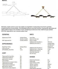 Arteriors Home Linus Linear Chandelier Bronze Frosted Glass 14 Arteriors Home Linus Linear Chandelier Bronze Frosted Glass