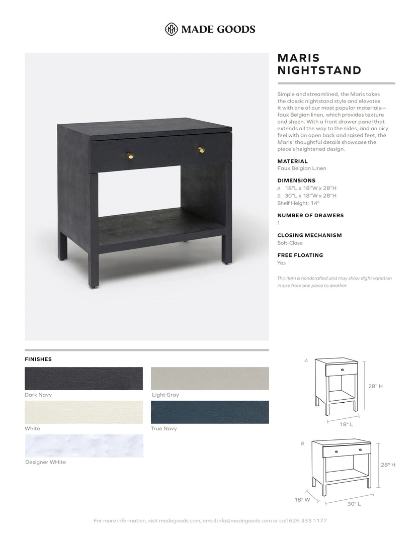 Made Goods Maris Double Nightstand True Navy Faux Belgian Linen 7 Made Goods Maris Double Nightstand True Navy Faux Belgian Linen
