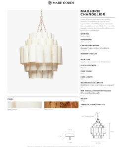 Made Goods Marjorie Chandelier Resin Coated Banana Bark New Arrivals 6 Made Goods Marjorie Chandelier Resin Coated Banana Bark New Arrivals