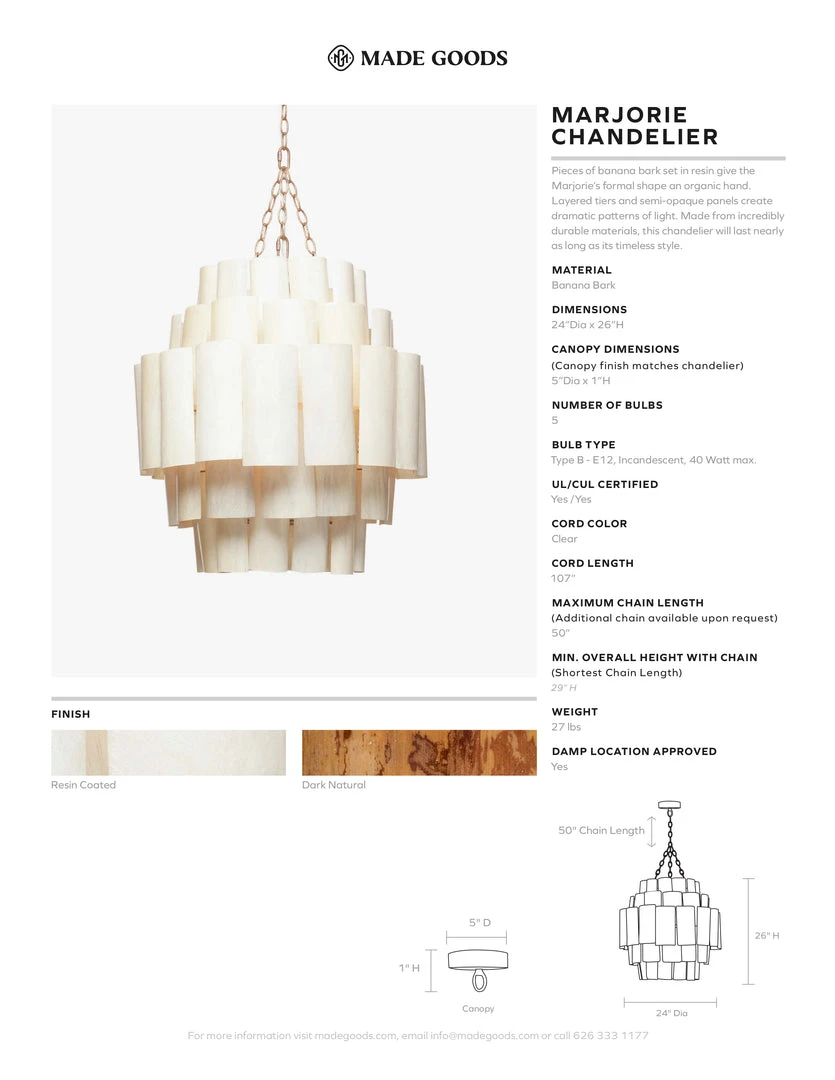 Made Goods Marjorie Chandelier Resin Coated Banana Bark New Arrivals Made Goods Marjorie Chandelier Resin Coated Banana Bark New Arrivals