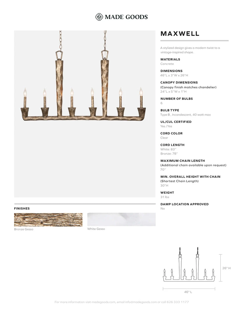 Made Goods New Arrivals Maxwell Pendant White Gesso Concrete 7 Made Goods New Arrivals Maxwell Pendant White Gesso Concrete