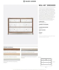 Made Goods Mia 48" Dresser Palladian Silver New Arrivals 9 Made Goods Mia 48
