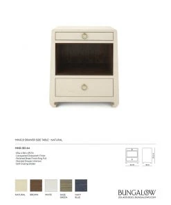 Bungalow 5 Ming 2 Drawer Side Table Natural New Arrivals 18 Bungalow 5 Ming 2 Drawer Side Table Natural New Arrivals