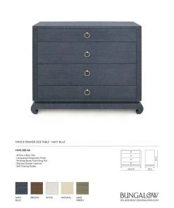Bungalow 5 Ming Large 4 Drawer Chest Navy Blue 16 Bungalow 5 Ming Large 4 Drawer Chest Navy Blue