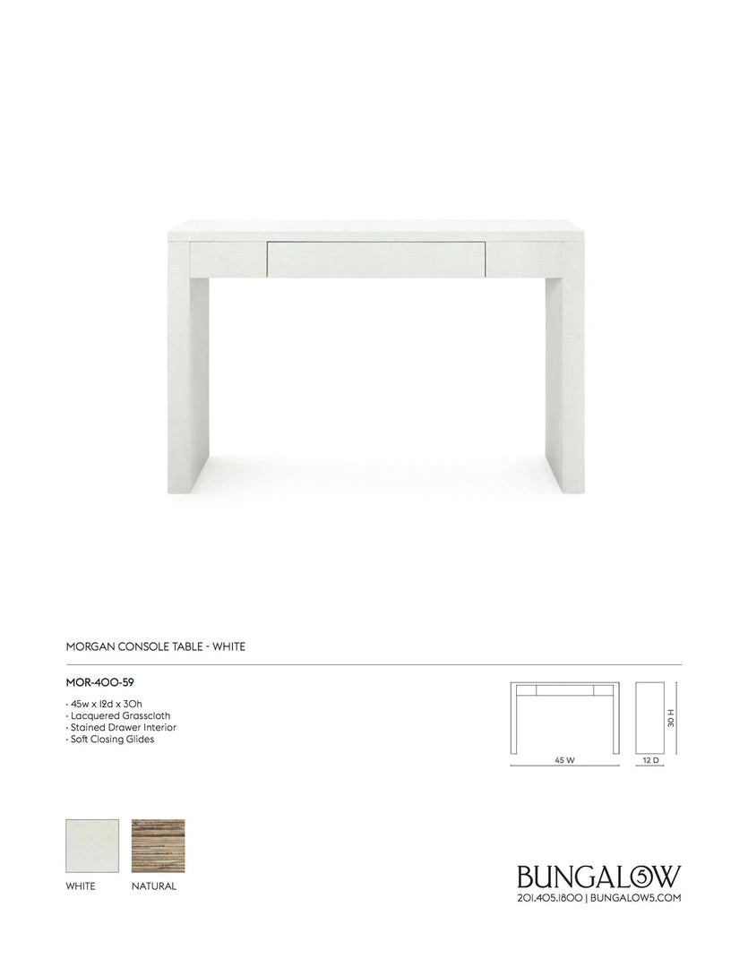 Bungalow 5 Morgan Console White 6 Bungalow 5 Morgan Console White