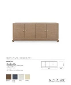 Bungalow 5 New Arrivals Meredith Extra Large 4 Door Cabinet Brown 13 Bungalow 5 New Arrivals Meredith Extra Large 4 Door Cabinet Brown