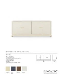 Bungalow 5 New Arrivals Meredith Extra Large 4 Door Cabinet Natural 12 Bungalow 5 New Arrivals Meredith Extra Large 4 Door Cabinet Natural