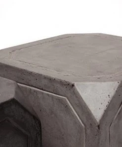 Made Goods Ivan Side Table Waxed Gray Concrete