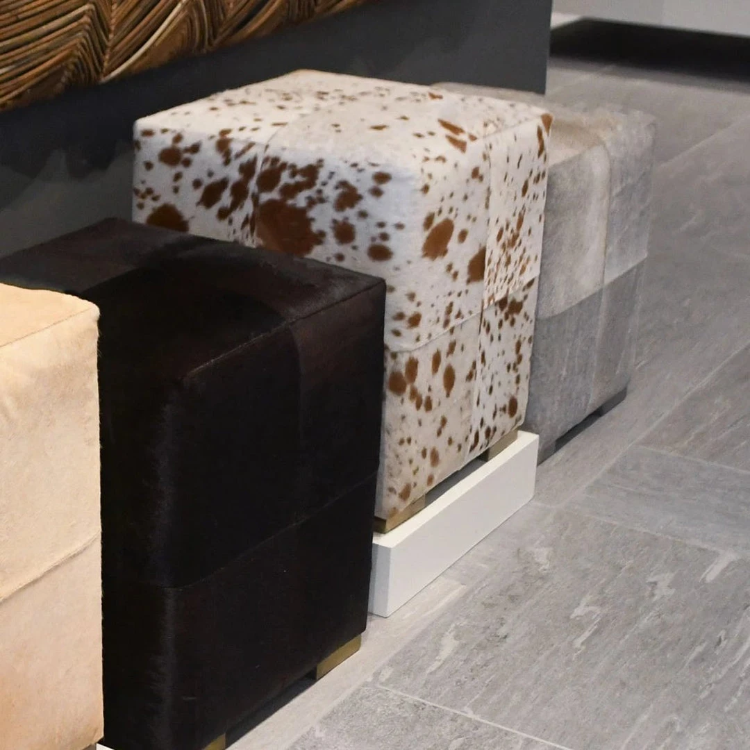 Made Goods Essex Stool Gray Hair On Hide Leather New Arrivals 7 Made Goods Essex Stool Gray Hair On Hide Leather New Arrivals