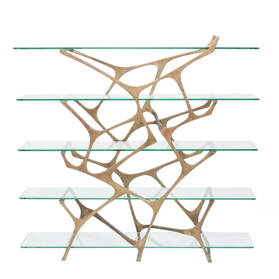 Made Goods Gerald Bookcase Aged Brass 3 Made Goods Gerald Bookcase Aged Brass