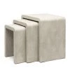 Made Goods Harlow Nesting Tables Sand Faux Shagreen