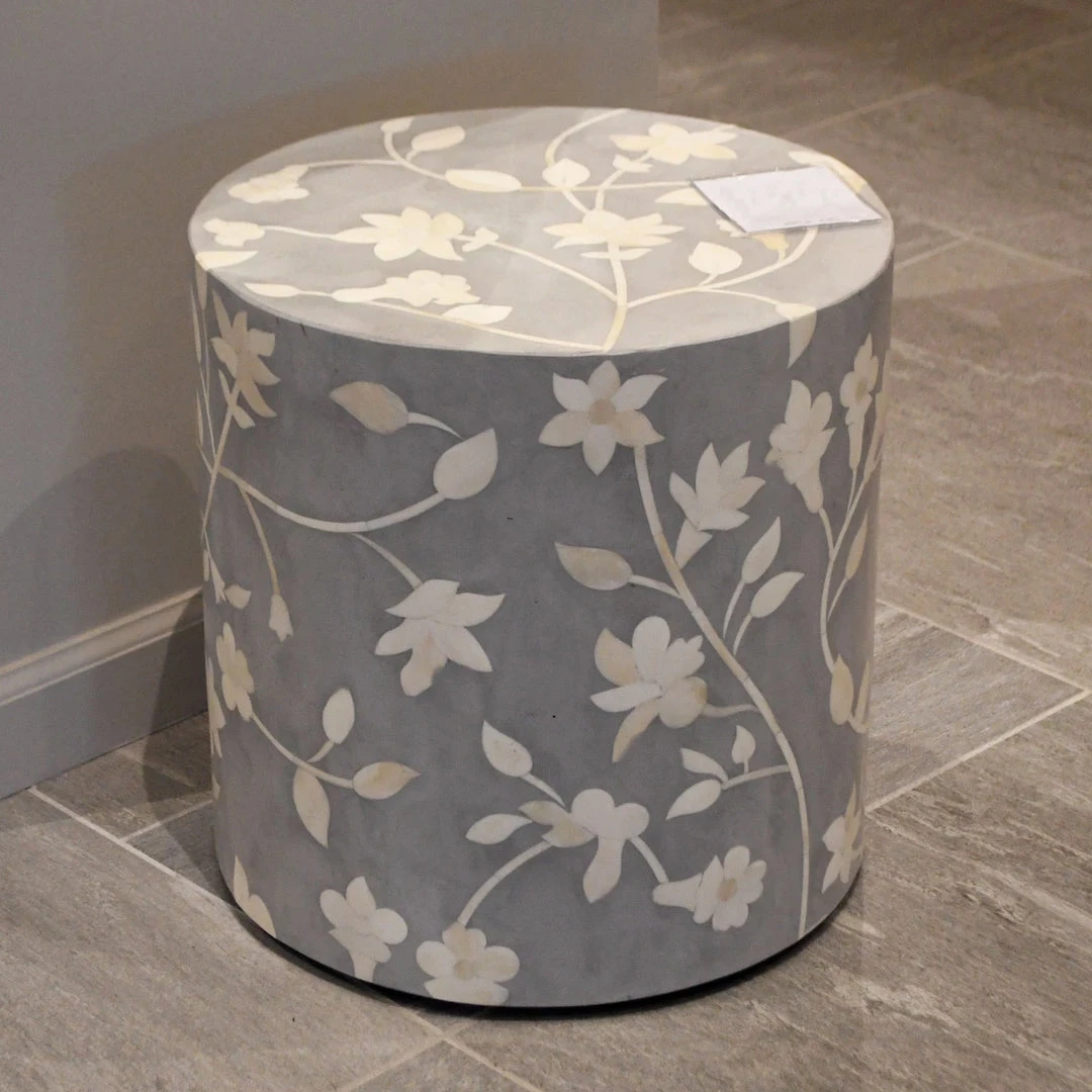 Made Goods Lola Drum Stool Gray New Arrivals Made Goods Lola Drum Stool Gray New Arrivals