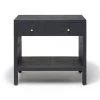 Made Goods Maris Double Nightstand Dark Navy Faux Belgian Linen New Arrivals
