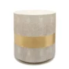 Made Goods New Arrivals Maxine Side Table Brass And Sand Faux Shagreen 2 Made Goods New Arrivals Maxine Side Table Brass And Sand Faux Shagreen