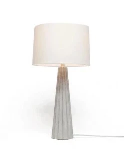 Made Goods Nova Table Lamp Gray Cement And Silver Leaf New Arrivals