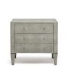 Made Goods Sorin 3 Drawer Double Nightstand Castor Gray Faux Shagreen New Arrivals