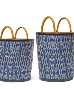 Made Goods New Arrivals Aubrie Bags Set Of 2 Blue And White