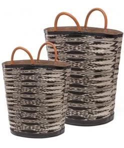 Made Goods Aubrie Bags Set Of 2 Black And Natural Tribal T'nalak New Arrivals