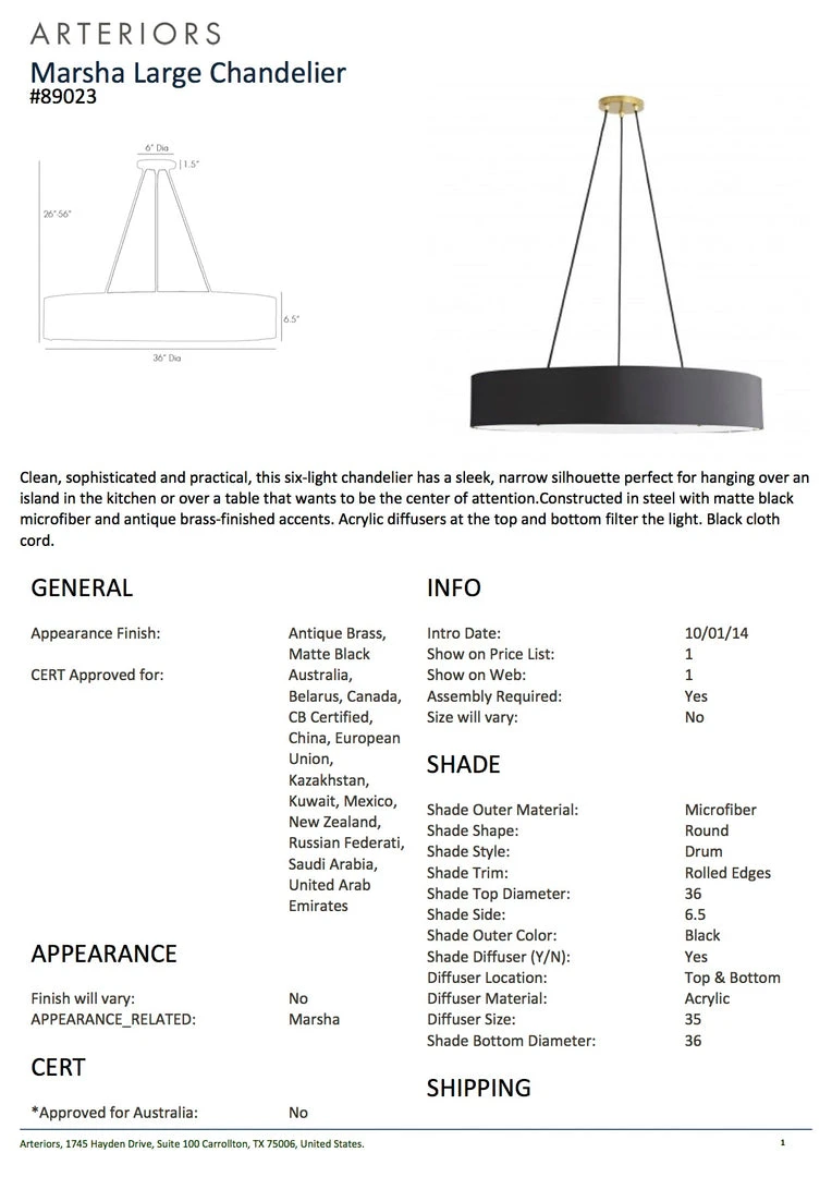 Arteriors Home New Arrivals Marsha Chandelier Black 7 Arteriors Home New Arrivals Marsha Chandelier Black