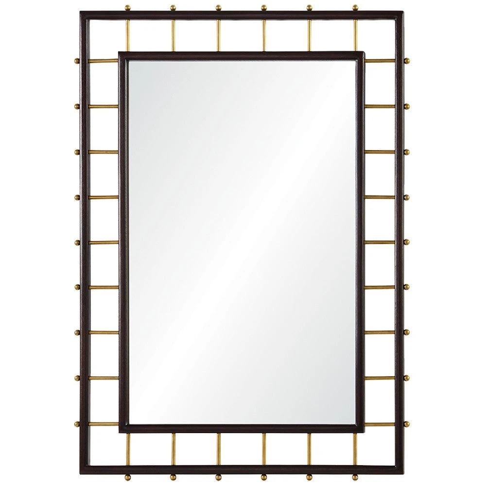 Mirror Home Dark Mahogany And Burnished Brass Mirror 3 Mirror Home Dark Mahogany And Burnished Brass Mirror