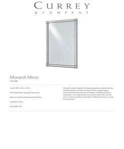 Currey And Company Monarch Wall Mirror Rectangular New Arrivals