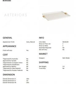 Arteriors Home New Arrivals Montecito Tray