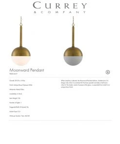 Currey And Company New Arrivals Moonward Pendant 7 Currey And Company New Arrivals Moonward Pendant