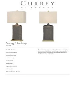 Currey And Company New Arrivals Musing Table Lamp 10 Currey And Company New Arrivals Musing Table Lamp