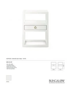Bungalow 5 Newport One Drawer Side Table New Arrivals 18 Bungalow 5 Newport One Drawer Side Table New Arrivals