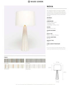 Made Goods Nova Table Lamp Gray Cement And Gold Leaf New Arrivals 11 Made Goods Nova Table Lamp Gray Cement And Gold Leaf New Arrivals