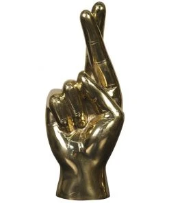 Noir Fingers Crossed Brass