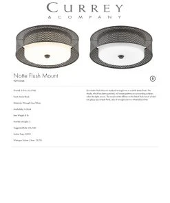 Currey And Company Notte Flush Mount 9 Currey And Company Notte Flush Mount