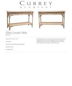 Currey And Company New Arrivals Olisa Console 11 Currey And Company New Arrivals Olisa Console