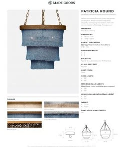 Made Goods New Arrivals Patricia Chandelier Small Natural Coco Beads And Silver Metal 7 Made Goods New Arrivals Patricia Chandelier Small Natural Coco Beads And Silver Metal