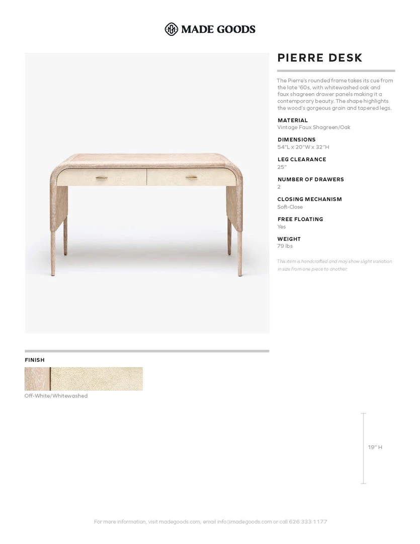 Made Goods New Arrivals Pierre Desk Off White White Washed Oak 6 Made Goods New Arrivals Pierre Desk Off White White Washed Oak