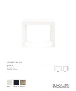 Bungalow 5 Parsons Side Table White New Arrivals 11 Bungalow 5 Parsons Side Table White New Arrivals