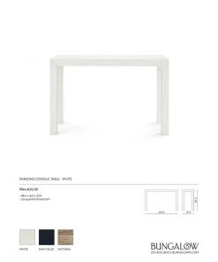 Bungalow 5 New Arrivals Parsons Console Table White 13 Bungalow 5 New Arrivals Parsons Console Table White