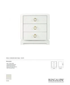 Bungalow 5 Pavel 3 Drawer Side Table White New Arrivals 14 Bungalow 5 Pavel 3 Drawer Side Table White New Arrivals