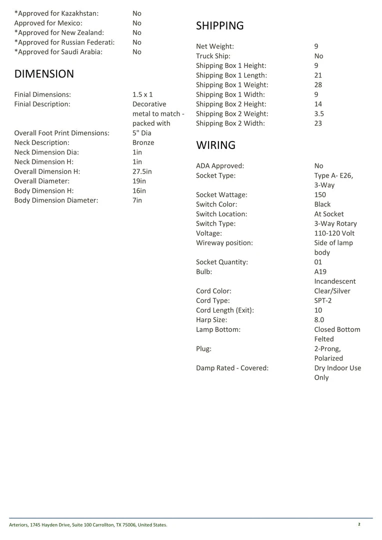 Arteriors Home Pablo Lamp New Arrivals 8 Arteriors Home Pablo Lamp New Arrivals