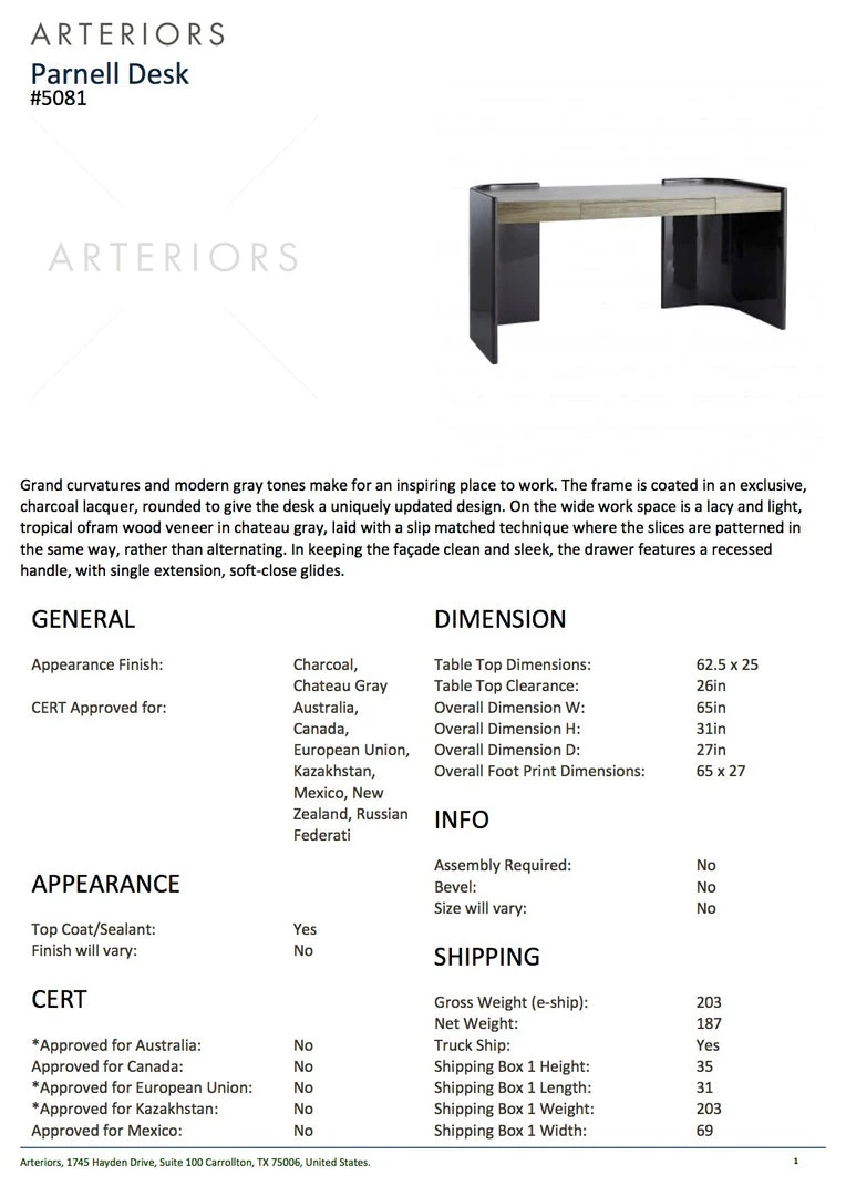 Arteriors Home Parnell Desk New Arrivals 8 Arteriors Home Parnell Desk New Arrivals