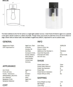 Arteriors Home Parrish Outdoor Sconce Aged Iron 5 Arteriors Home Parrish Outdoor Sconce Aged Iron