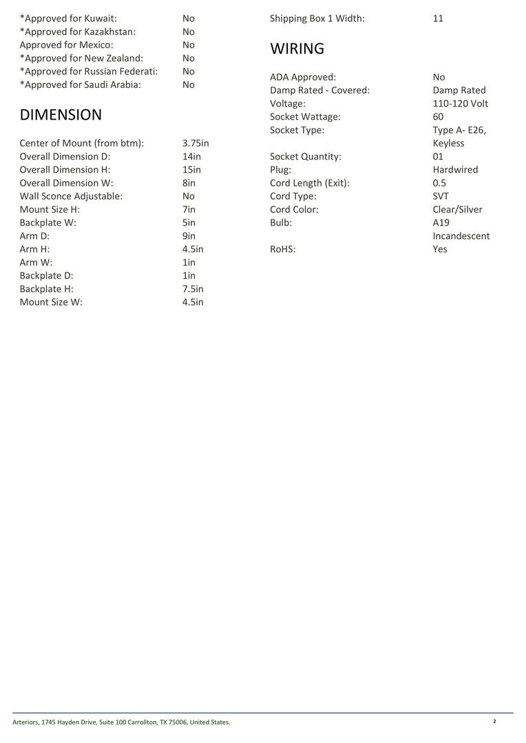 Arteriors Home Parrish Sconce Vintage Silver 7 Arteriors Home Parrish Sconce Vintage Silver