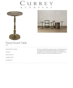 Currey And Company New Arrivals Pascal Accent Table 9 Currey And Company New Arrivals Pascal Accent Table