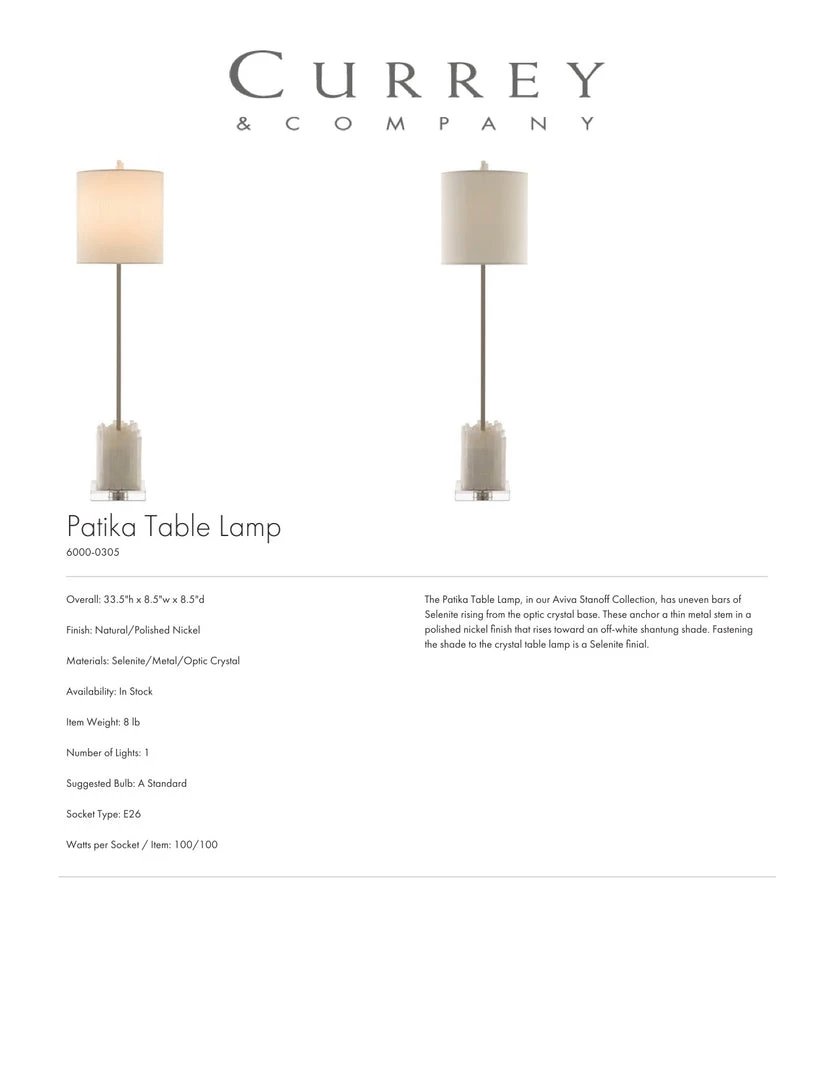 Currey And Company New Arrivals Patika Table Lamp 6 Currey And Company New Arrivals Patika Table Lamp