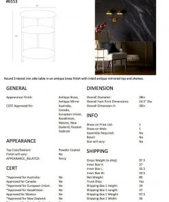 Arteriors Home New Arrivals Percy Side Table Antique Brass