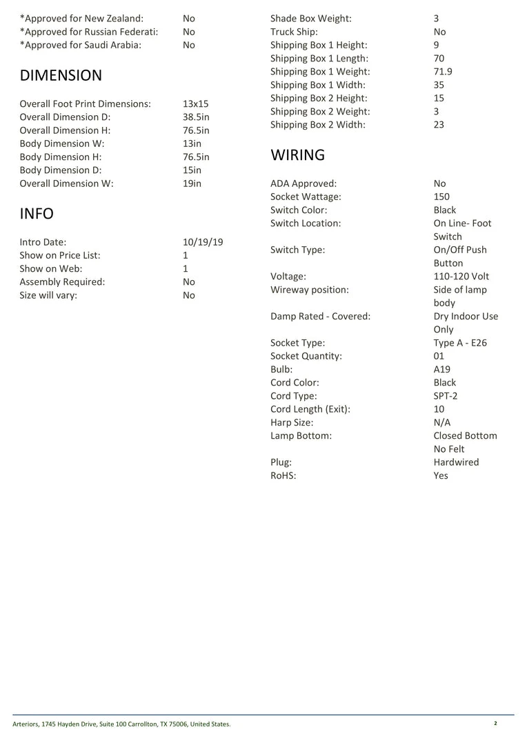 Arteriors Home New Arrivals Piloti Floor Lamp 8 Arteriors Home New Arrivals Piloti Floor Lamp