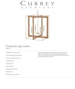 Currey And Company Purebred Large Chandelier